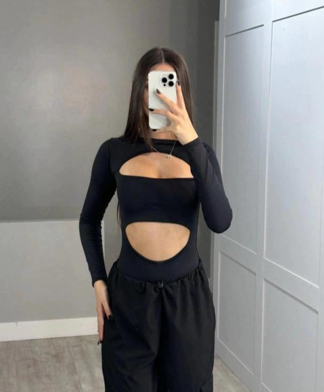 body feminino poliamida preto Alana